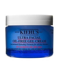 Kielhl's Ultra Facial Oil-Free Gel Cream is a non-oily, quickly absorbed hydrator that visibly reduces the appearance of oil and leaves skin looking and feeling more balanced. The oil-free gel cream works synergistically with skin's natural lipids to visibly reduce excess oil on skin's surface. It is non-greasy, and retains essential moisture in skin for a healthier, re-balanced skin barrier and a smoother, fresher appearance. With Imperata Cylindrica Root Extract, Antarcticine, and Cucumber Fruit Extract, this unique preparation helps skin retain moisture and protect it from arid conditions. The unique gel cream texture is instantly absorbed leaving a dry feel. Oil-free, paraben-free, fragrance-free, colorant-free. Kielhl's Ultra Facial Oil-Free Gel Cream is a non-oily, quickly absorbed hydrator that visibly reduces the appearance of oil and leaves skin looking and feeling more balanced. The oil-free gel cream works synergistically with skin's natural lipids to visibly reduce excess oil on skin's surface. It is non-greasy, and retains essential moisture in skin for a healthier, re-balanced skin barrier and a smoother, fresher appearance. With Imperata Cylindrica Root Extract, Antarcticine, and Cucumber Fruit Extract, this unique preparation helps skin retain moisture and protect it from arid conditions. The unique gel cream texture is instantly absorbed leaving a dry feel. Oil-free, paraben-free, fragrance-free, colorant-free.