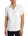 Kenneth Cole Men's Double Pocket Solid Shirt