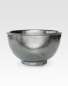 A unique mottling technique lends a hand-thumbed, hammered design to a beautiful metallic stoneware cereal bowl with the look of an old-world favorite. From the Pewter Collection28-oz. capacity3½H X 6 diam.Ceramic stonewareDishwasher safeImported