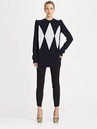 A graphic, argyle-inspired diamond pattern elevates this rib-knit wool pullover.Rib-knit crewneck, cuffs, and hemLong sleevesWoolDry cleanMade in Italy of imported fabricModel shown is 5'9½ (176cm) wearing US size 4. A graphic, argyle-inspired diamond pattern elevates this rib-knit wool pullover.Rib-knit crewneck, cuffs, and hemLong sleevesWoolDry cleanMade in Italy of imported fabricModel shown is 5'9½ (176cm) wearing US size 4.
