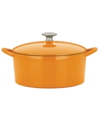 Classic good looks and outstanding performance put this covered dutch oven at the front of its class. Famed chef Mario Batali introduces the beauty of cast iron into your kitchen with a versatile addition that heats up fast, retains heat like a pro and eliminates hot spots that burn foods. The durable enameled finish requires no seasoning and is easy to clean-just pop in the dishwasher! Limited lifetime warranty. Classic good looks and outstanding performance put this covered dutch oven at the front of its class. Famed chef Mario Batali introduces the beauty of cast iron into your kitchen with a versatile addition that heats up fast, retains heat like a pro and eliminates hot spots that burn foods. The durable enameled finish requires no seasoning and is easy to clean-just pop in the dishwasher! Limited lifetime warranty.