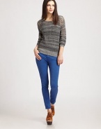 The marled cotton knit features open-stitch details in an effortless pullover, perfect for layering.ScoopneckDropped shouldersLong sleevesRibbed trimAbout 25 from shoulder to hemCottonDry cleanImportedModel shown is 5'9 (175cm) wearing US size Small.