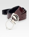 This reversible belt crafted in smooth Italian calfskin leather with double gancini buckle, will be a stylish, versatile addition to your existing wardrobe.LeatherAbout 1¼ wideMade in Italy
