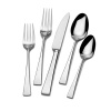 Flat, triangular handles create a sleek, elegant design that works for formal or everyday dining.