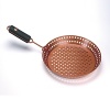 The sizzling Grilltop Collection from Outset provides a secure venue for all of your barbecue adventures. Impeccably manufactured to meet exclusive standards in outdoor entertaining, the quality of Outset's barbeque tools are peerless. Hand washing is suggested. Diameter: 12. Features: Non-stick copper color silicone coating over carbon steel.