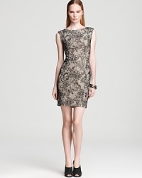 Exude ladylike elegance in this lace-print Aqua dress, flaunting a v back for an alluring finish. Team with bold heels and edgy accessories for a modern look. Exude ladylike elegance in this lace-print Aqua dress, flaunting a v back for an alluring finish. Team with bold heels and edgy accessories for a modern look.