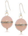 Kenneth Cole New York Modern Rose Pave Pink Bead Drop Earrings