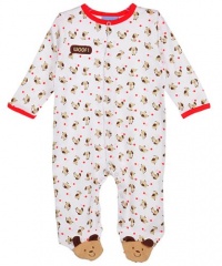Carter's Watch the Wear Woof! Footed Coverall (Sizes 0M - 9M) Carter's Watch the Wear Woof! Footed Coverall (Sizes 0M - 9M)