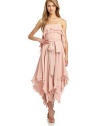 THE LOOKDraped handkerchief-inspired silhouetteStructured bodiceGentle tiered draping throughoutSide zip with hook-and-eye closureTHE FITAbout 40 from top to hemTHE MATERIALSilkSilk liningCARE & ORIGINDry cleanImportedModel shown is 5'10 (177cm) wearing US size 4. 
