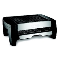 Nonstick die cast grill plate with semi-embedded heating element. Adjustable thermostat. Large 12.5 by 9 grilling surface. Micro-safety switch with auto shut-off. Nonstick die cast grill plate with semi-embedded heating element. Adjustable thermostat. Large 12.5 by 9 grilling surface. Micro-safety switch with auto shut-off.