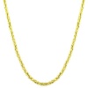 10 Karat Yellow Gold Hollow Rope Chain Necklace (18 Inch)