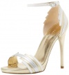 Ivanka Trump Women's Aryella Platform Sandal,White Nappa/Silver Metallic,8.5 M US