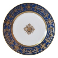Inspired by the majestic design of the royal Palace of Fontainebleu in France, Bernardaud's Aux Rois dinnerware showcases a lively imperial design on fine, delicate porcelain. Inspired by the majestic design of the royal Palace of Fontainebleu in France, Bernardaud's Aux Rois dinnerware showcases a lively imperial design on fine, delicate porcelain.