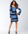 Couture-inspired zigzag knit gives INC's dress a sophisticated feel. Pair it with boots or heels to complete the look.