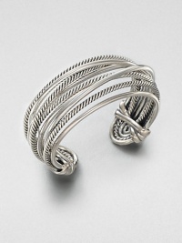 From the Crossover Collection. An iconic cabled style in an intriguing crossover design. Sterling silverDiameter, about 2.5Slip-on styleImported From the Crossover Collection. An iconic cabled style in an intriguing crossover design. Sterling silverDiameter, about 2.5Slip-on styleImported