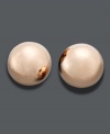 Polish, shine, perfection. Complete your overall look with a simple pair of studs in a trendy ball shape. Crafted in 14k rose gold. Approximate diameter: 10 mm.