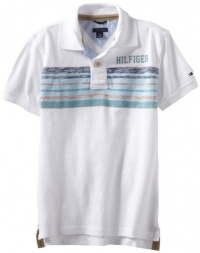 Tommy Hilfiger Boys 8-20 Short Sleeve Damien Polo Shirt, White, Small Tommy Hilfiger Boys 8-20 Short Sleeve Damien Polo Shirt, White, Small