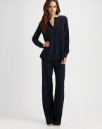 Lustrous silk with city-chic wide-leg construction and traditional back besom pockets. Button closureFront zipperSlash pocketsBack besom pocketsInseam, about 34SilkDry cleanImportedModel shown is 5'11 (180cm) wearing US size 4.