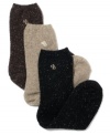 Add a pair of cozy crews to your sock drawer. Lauren Ralph Lauren has crafted a warm wool crew sock to wear with shoes and booties. Each is accented with the iconic LRL logo for understated signature style.