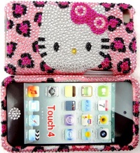 Pink Blinged Out Case for Girls Women Leopard cheetah Hello Kitty Red Bowknot Rhinestone Jeweled Fits Apple Ipod Touch 4g Cover Bumper and Bling Button Pink Blinged Out Case for Girls Women Leopard cheetah Hello Kitty Red Bowknot Rhinestone Jeweled Fits Apple Ipod Touch 4g Cover Bumper and Bling Button