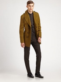 A modern rendition of a tailored classic, this polished, professional trouser pant exudes timeless appeal; Shaped and structured in slim-fitting virgin wool, this wardrobe staple is a smart, sophisticated pairing to your work to weekend looks.Flat-front styleSide slash, back welt pocketsFully linedInseam, about 31Virgin woolDry cleanImported A modern rendition of a tailored classic, this polished, professional trouser pant exudes timeless appeal; Shaped and structured in slim-fitting virgin wool, this wardrobe staple is a smart, sophisticated pairing to your work to weekend looks.Flat-front styleSide slash, back welt pocketsFully linedInseam, about 31Virgin woolDry cleanImported