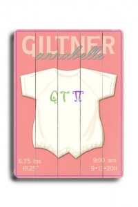 Baby Girl (Customizable) 14x20 Limited-Edition Artistic Planked Wood Sign by Kate Ward Baby Girl (Customizable) 14x20 Limited-Edition Artistic Planked Wood Sign by Kate Ward