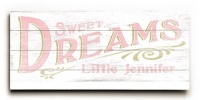 Baby Girl Sweet Dreams (Personalized) 10x24 Limited-Edition Artistic Planked Wood Sign Baby Girl Sweet Dreams (Personalized) 10x24 Limited-Edition Artistic Planked Wood Sign