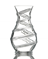 Wrapped in ribbons of crystal, the Baccarat Carnaval vase gleams with festive elegance. An hourglass shape and narrow opening make it ideal for arranging flowers. Wrapped in ribbons of crystal, the Baccarat Carnaval vase gleams with festive elegance. An hourglass shape and narrow opening make it ideal for arranging flowers.