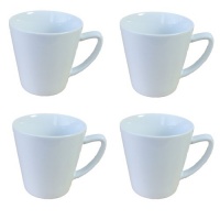 BIA Cordon Bleu Malibu 14-Ounce Mugs, Set of 4, White BIA Cordon Bleu Malibu 14-Ounce Mugs, Set of 4, White