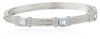 Judith Ripka Giftables 3 Cushion Stones Blue Topaz Bangle Bracelet