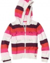 Roxy Kids Girls 2-6x Teenie Wahine - Comfy Cozy Hoody, Aurora Red Stripe, 3T