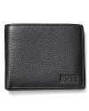 Pocket your essentials with BOSS Black's slim bi-fold wallet, rendered in soft pebbled leather, with embossed logo.