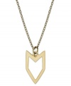 Add a hint of Southwestern appeal. Studio Silver's Chevron pendant features an edgy cut-out arrowhead. Set in 18k gold over sterling silver. Approximate length: 18 inches. Approximate drop: 3/4 inch.