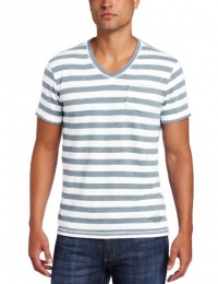 Calvin Klein Jeans Men's Reverb Short Sleeve Stripe V-Neck Tee Calvin Klein Jeans Men's Reverb Short Sleeve Stripe V-Neck Tee