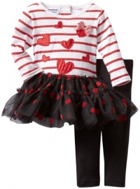 Blueberi Boulevard Baby-girls Newborn Stripe Hearts Knit Set With Mesh Tutu Skirt, Red, 3-6 Months Blueberi Boulevard Baby-girls Newborn Stripe Hearts Knit Set With Mesh Tutu Skirt, Red, 3-6 Months