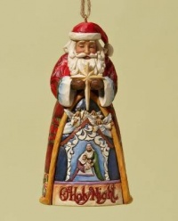 Enesco Jim Shore Heartwood Creek Santa O Holy Night Hanging Ornament Enesco Jim Shore Heartwood Creek Santa O Holy Night Hanging Ornament