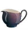 A true gem, the small Amethyst creamer is simply glazed but boldly hued, in deep indigo and crisp white from Denby's collection of dinnerware. The dishes can embrace their luxe color alone or they can be paired with the playful dots of Amethyst Stone for a well-balanced and uniquely customized table setting.