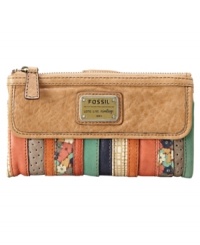 An everyday wallet with an earthy vibe is ideal for the boho girl at heart. A neutral color palette and pretty patchwork design decorate this leather wallet for a nature-chic look you'll love. An everyday wallet with an earthy vibe is ideal for the boho girl at heart. A neutral color palette and pretty patchwork design decorate this leather wallet for a nature-chic look you'll love.