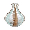 The modern face of crystal. Organically flowing stripes of pale blue and brown trace the shape of this Waterford vase for creative, new-century elegance.