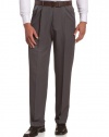 Haggar Men's Mynx Gabardine Hidden Expandable Waist Pleat Front Dress Pant