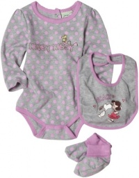 Franco Apparel Baby-girls Infant Peanuts 3 Piece Creeper Set Franco Apparel Baby-girls Infant Peanuts 3 Piece Creeper Set