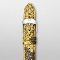 MICHELE 18 mm Yellow Multi Embossed Fashion Leather Strap MICHELE 18 mm Yellow Multi Embossed Fashion Leather Strap