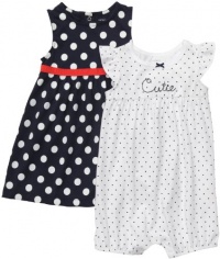 Carter's Girls 3-24 Months Polka Dot Dress and Romper Set (18 Months, Navy) Carter's Girls 3-24 Months Polka Dot Dress and Romper Set (18 Months, Navy)