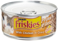 Friskies Cat Food Prime Filet with Chicken in Gravy, 5.5-Ounce Cans (Pack of 24) Friskies Cat Food Prime Filet with Chicken in Gravy, 5.5-Ounce Cans (Pack of 24)