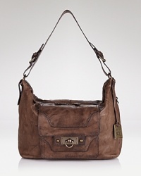 Frye flirts with this season's retro and romantic Western spirit with this leather hobo. Adding to the mix? A subtle, over-the-shoulder slouch that cools out with your favorite boots. Frye flirts with this season's retro and romantic Western spirit with this leather hobo. Adding to the mix? A subtle, over-the-shoulder slouch that cools out with your favorite boots.