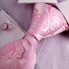 Pink Wedding Ties Men Light Pink Patterned Woven Silk Neckie Cufflinks Gift Box Set Y&g Excellent Necktie Set A8050