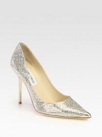 EXCLUSIVELY AT SAKS. From the 24:7 Collection. Elevated by a lacquered heel, intricate stitching and a glitter-coated upper enhance this leather and metallic Lurex point toe pump. Lacquered heel, 4 (100mm)Metallic Lurex and glitter-coated leather upperPoint toeLeather lining and solePadded insoleMade in ItalyOUR FIT MODEL RECOMMENDS ordering one size up as this style runs small. EXCLUSIVELY AT SAKS. From the 24:7 Collection. Elevated by a lacquered heel, intricate stitching and a glitter-coated upper enhance this leather and metallic Lurex point toe pump. Lacquered heel, 4 (100mm)Metallic Lurex and glitter-coated leather upperPoint toeLeather lining and solePadded insoleMade in ItalyOUR FIT MODEL RECOMMENDS ordering one size up as this style runs small.