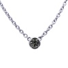 A striking statement. This stunning bezel-set black crystal pendant by T Tahari accentuates any look. Crafted in silver tone mixed metal. Approximate length: 16 inches + 3-inch extender. Approximate drop: 1/2 inch.