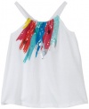 Baby Phat - Kids Girls 2-6X Print Tank Tee, White, 3T