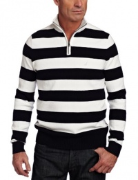 Nautica Men's Milano Zip Stripe Sweater